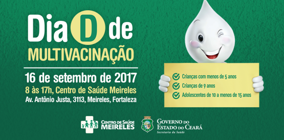 Neste sábado (16), 2.389 postos e salas de vacinação funcionarão em todo o Ceará