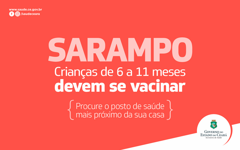banner vacinação contra sarampo