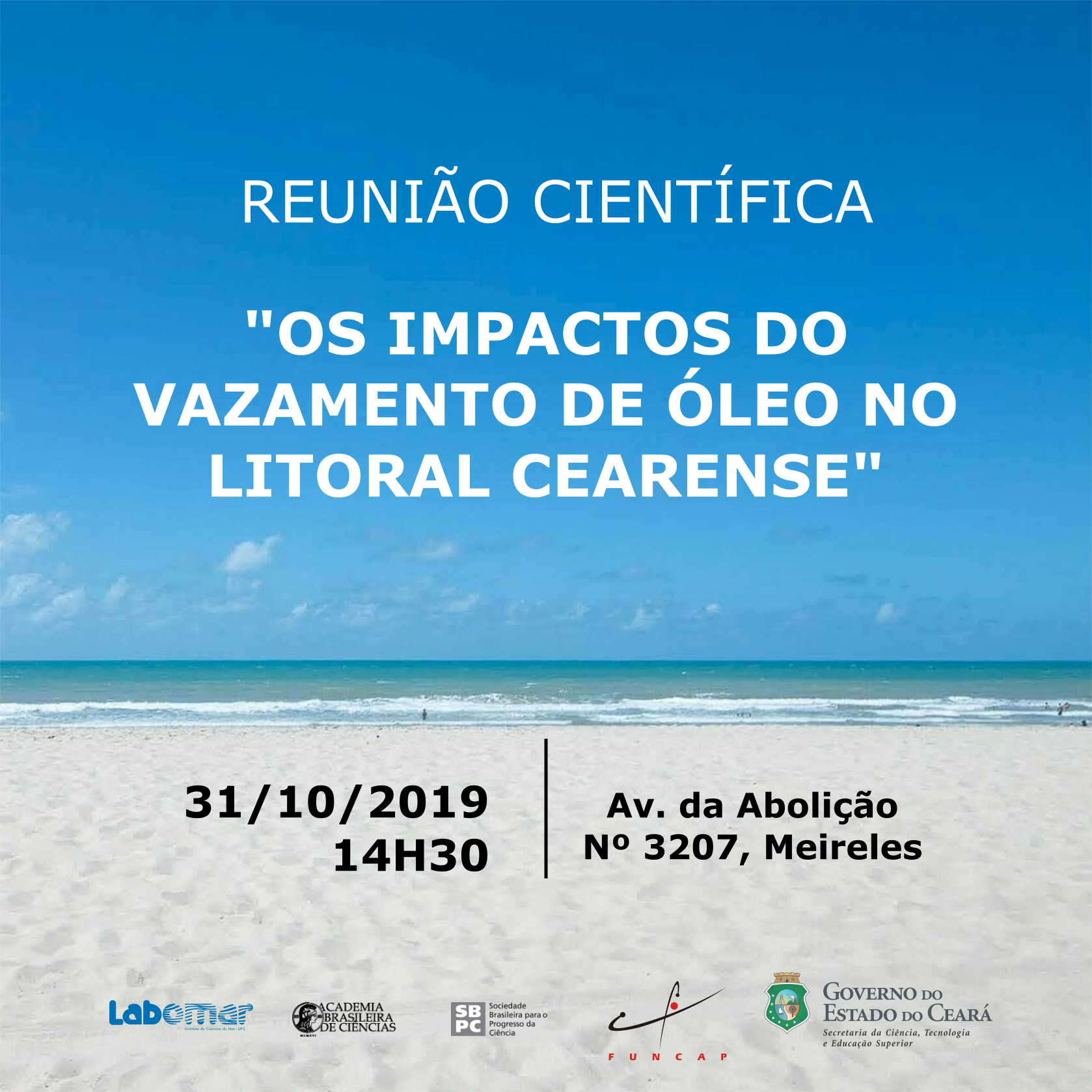 banner reunião científica para evitar acidentes ambientais