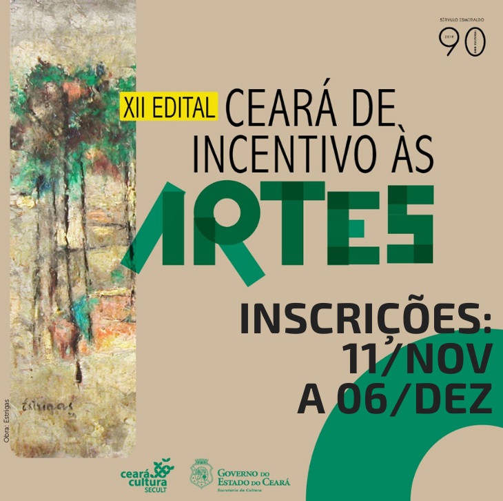 Banner do XII Edital Ceará de Incentivo às Artes