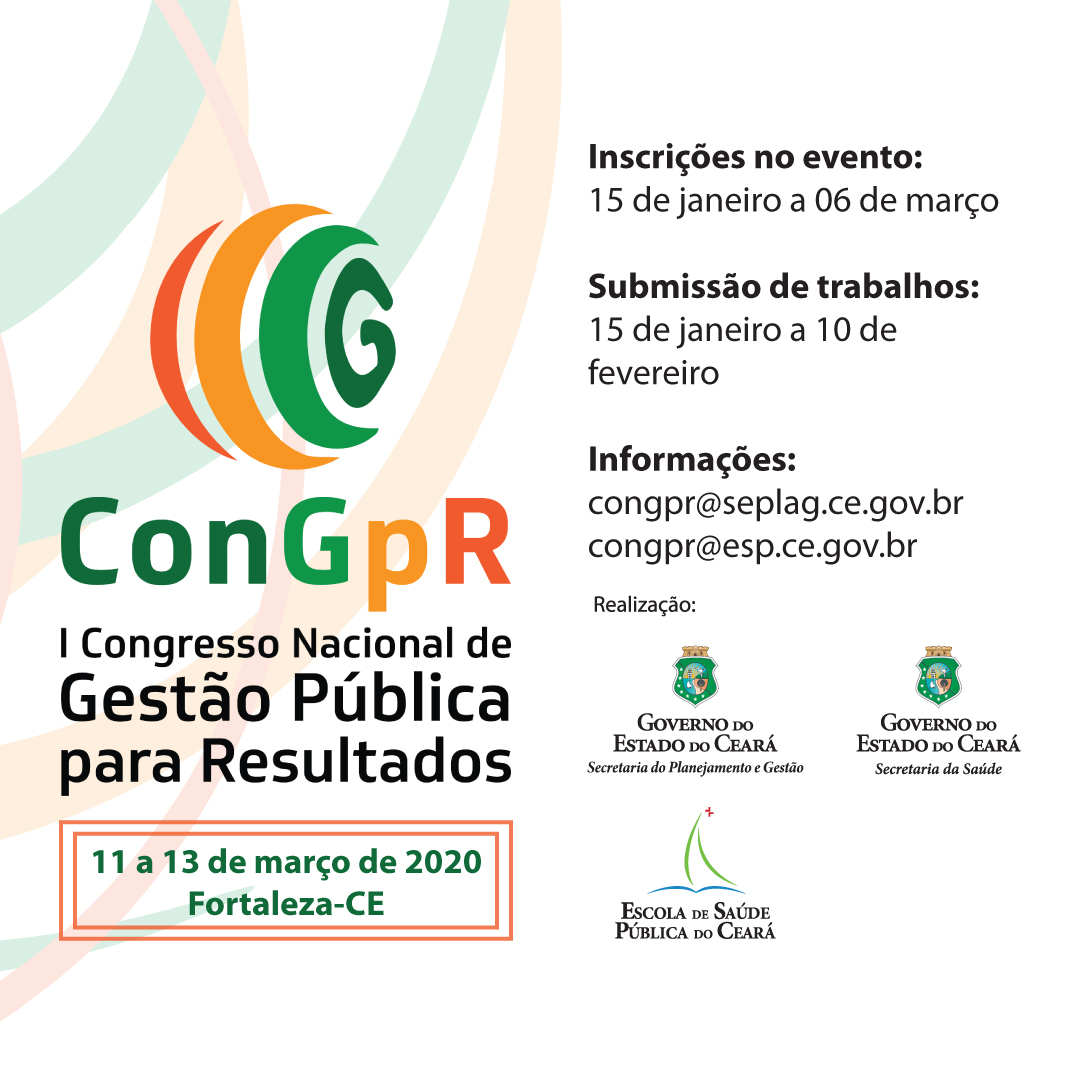 Banner do I Congresso Nacional de Gestão Pública para Resultados