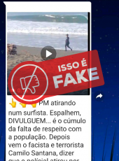 Vídeo em que policial atira em surfista é da Costa Rica, não do Ceará