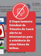 Detran-CE alerta para falsos leilões virtuais