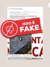 É falsa postagem que liga suspensão temporária de abastecimento na RMF pela Cagece a existência de suposto cadáver em reservatório