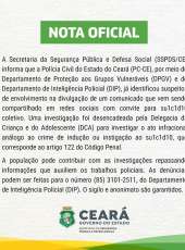 Polícia Civil identifica responsáveis por compartilhar comunicado com “convite para su1c1d10 coletivo”