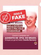 Antifake: é falsa a afirmação de que Ceará é campeão em aumento de IPVA no Brasil; alíquota é a mesma desde 2015