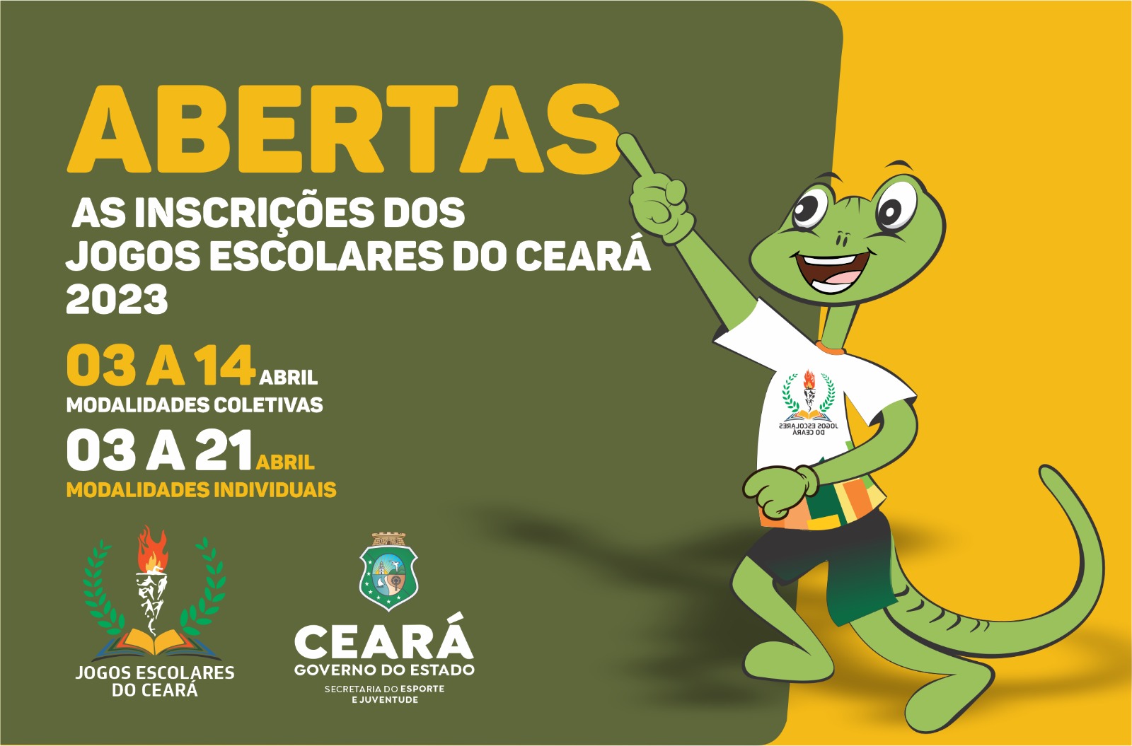 Abertas as inscrições para os Jogos Escolares do Ceará 2023 - Secretaria do  Esporte