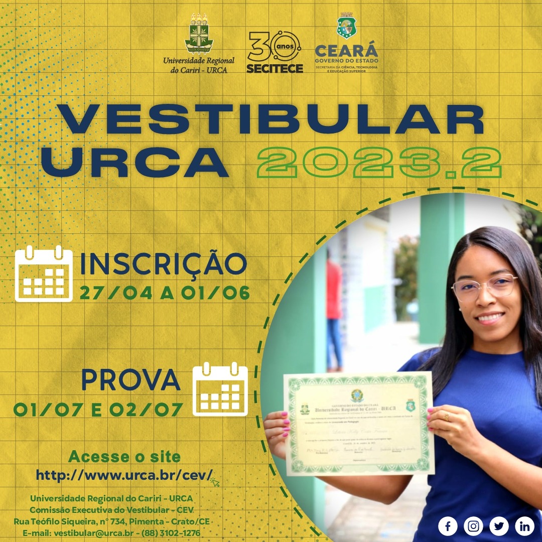 Urca realiza vestibular em outubro e inclui novas graduações em medicina e  turismo, no Ceará, Sua Chance