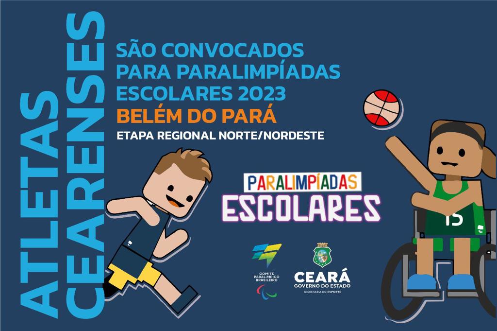 Lista de convocados para a etapa regional das Paralimpíadas Escolares já  está disponível. Confira!