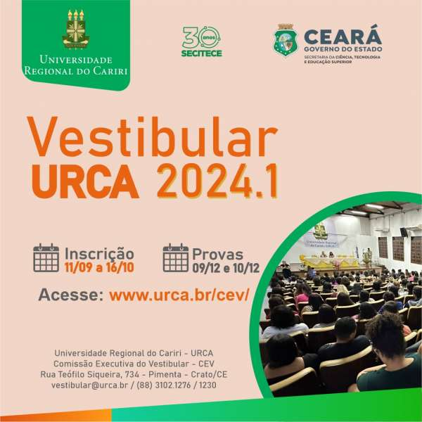 Urca realiza vestibular em outubro e inclui novas graduações em medicina e  turismo, no Ceará, Sua Chance